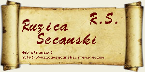 Ružica Sečanski vizit kartica